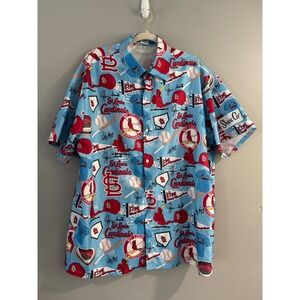 St. Louis Cardinals MLB Shane Co. Baseball‎ Button Up Shirt Mens XL